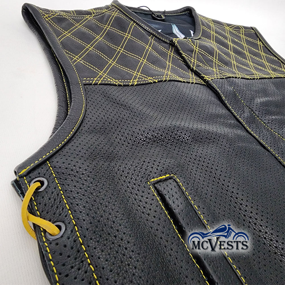An application scenario or product detail of custom leather riding vest - Image 21