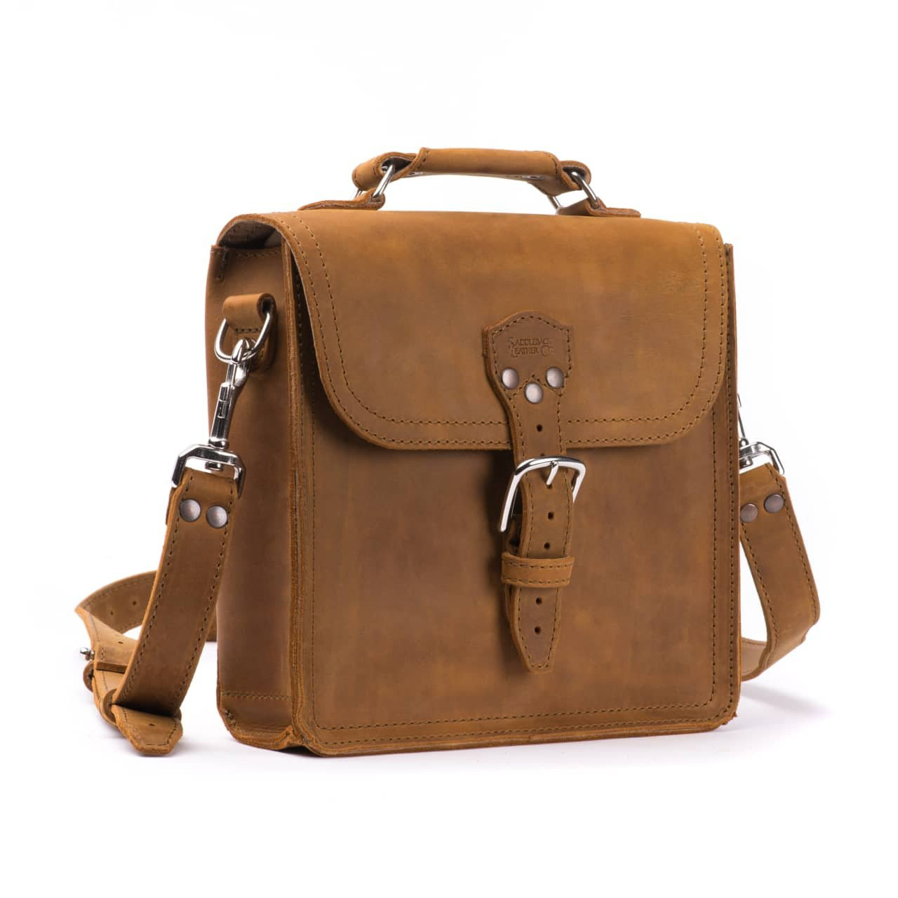 An application scenario or product detail of custom leather satchel - Image 11