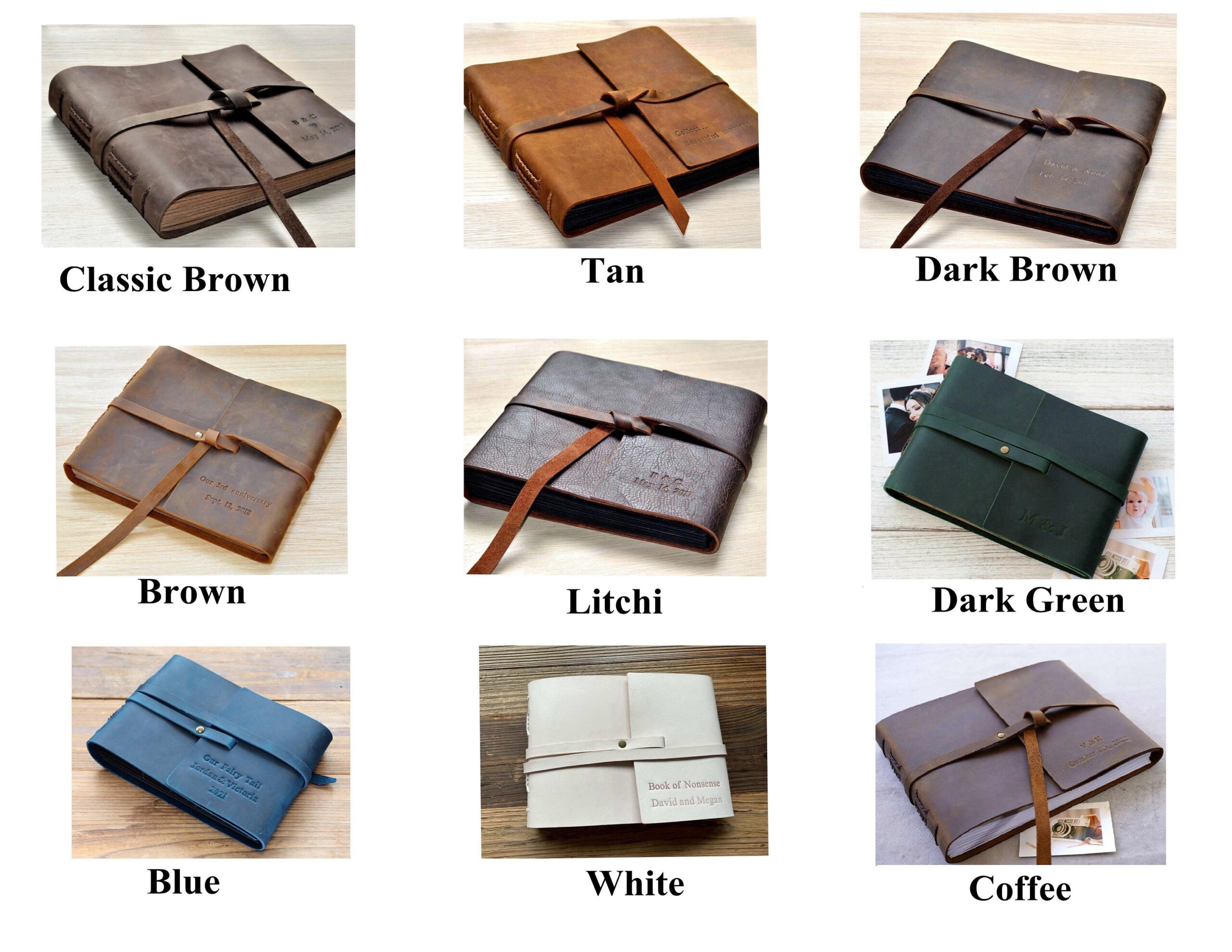 An application scenario or product detail of custom leather scrapbook - Image 20