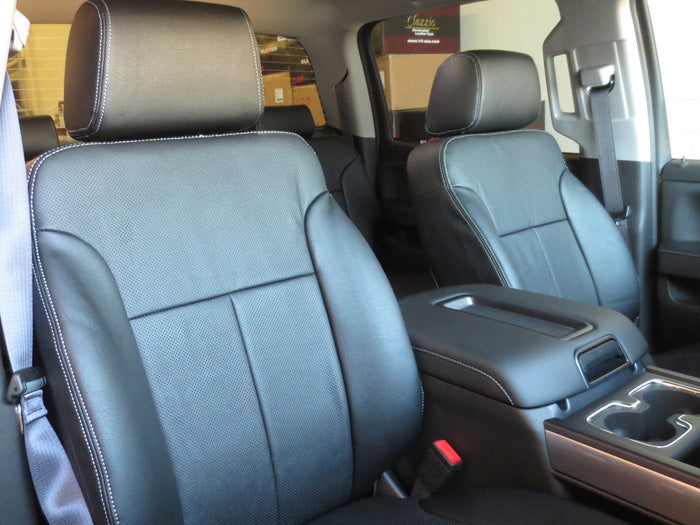 An application scenario or product detail of custom leather seat covers for trucks - Image 1