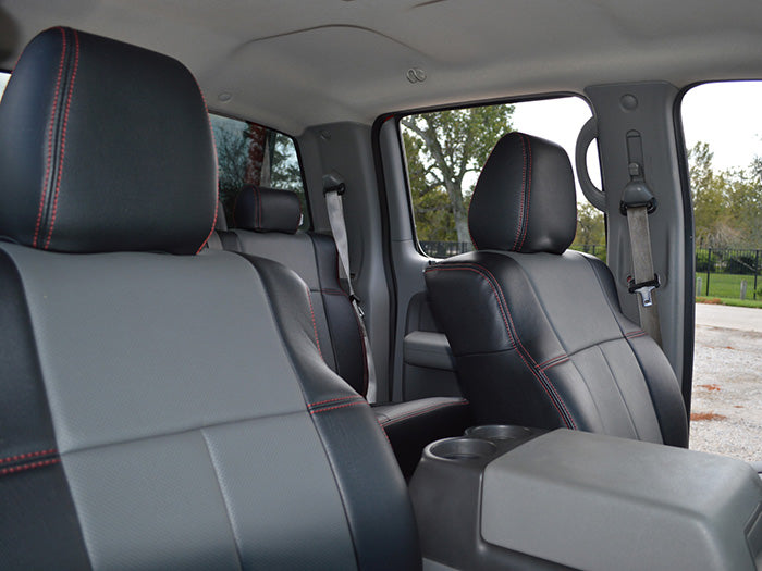 An application scenario or product detail of custom leather seat covers for trucks - Image 5