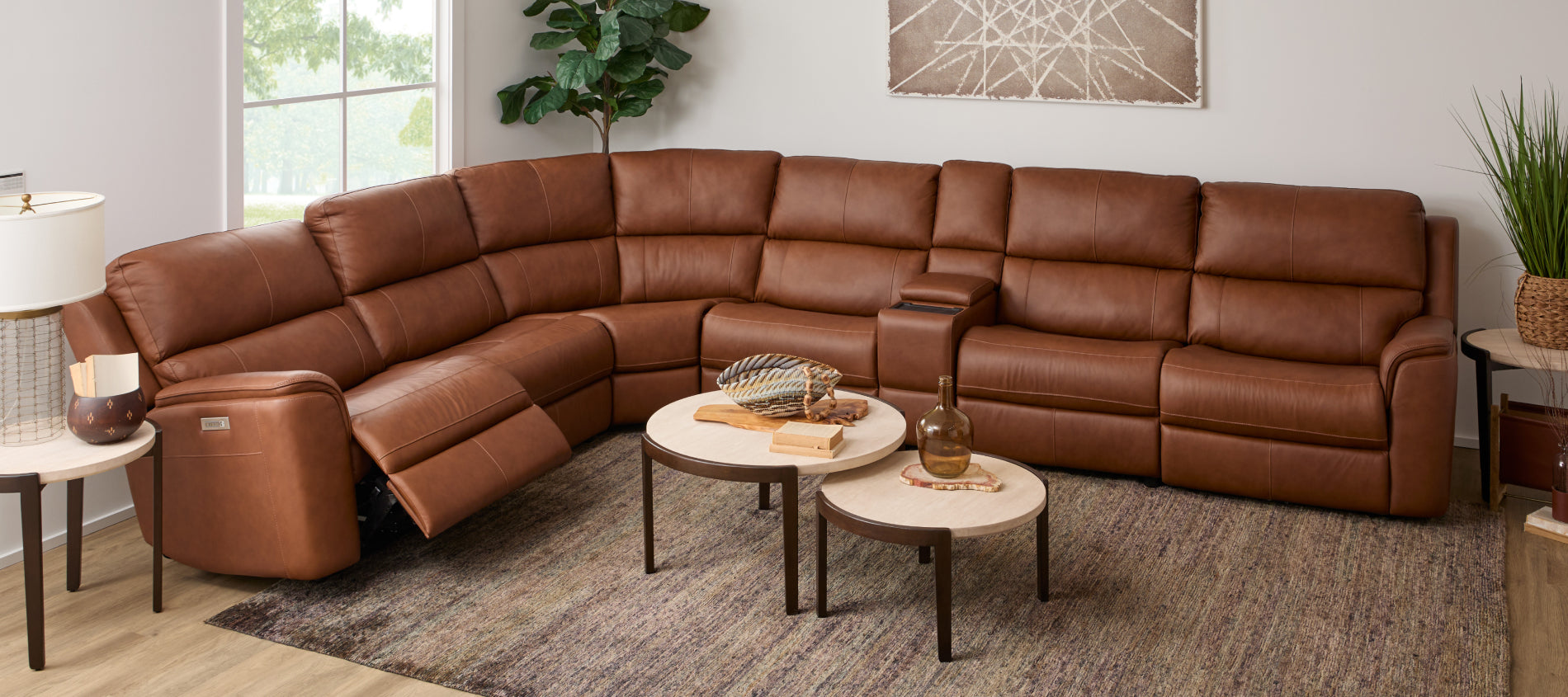 An application scenario or product detail of custom leather sectional - Image 2