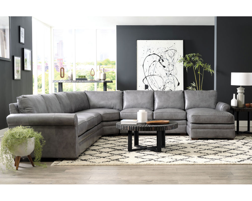 An application scenario or product detail of custom leather sectional - Image 17