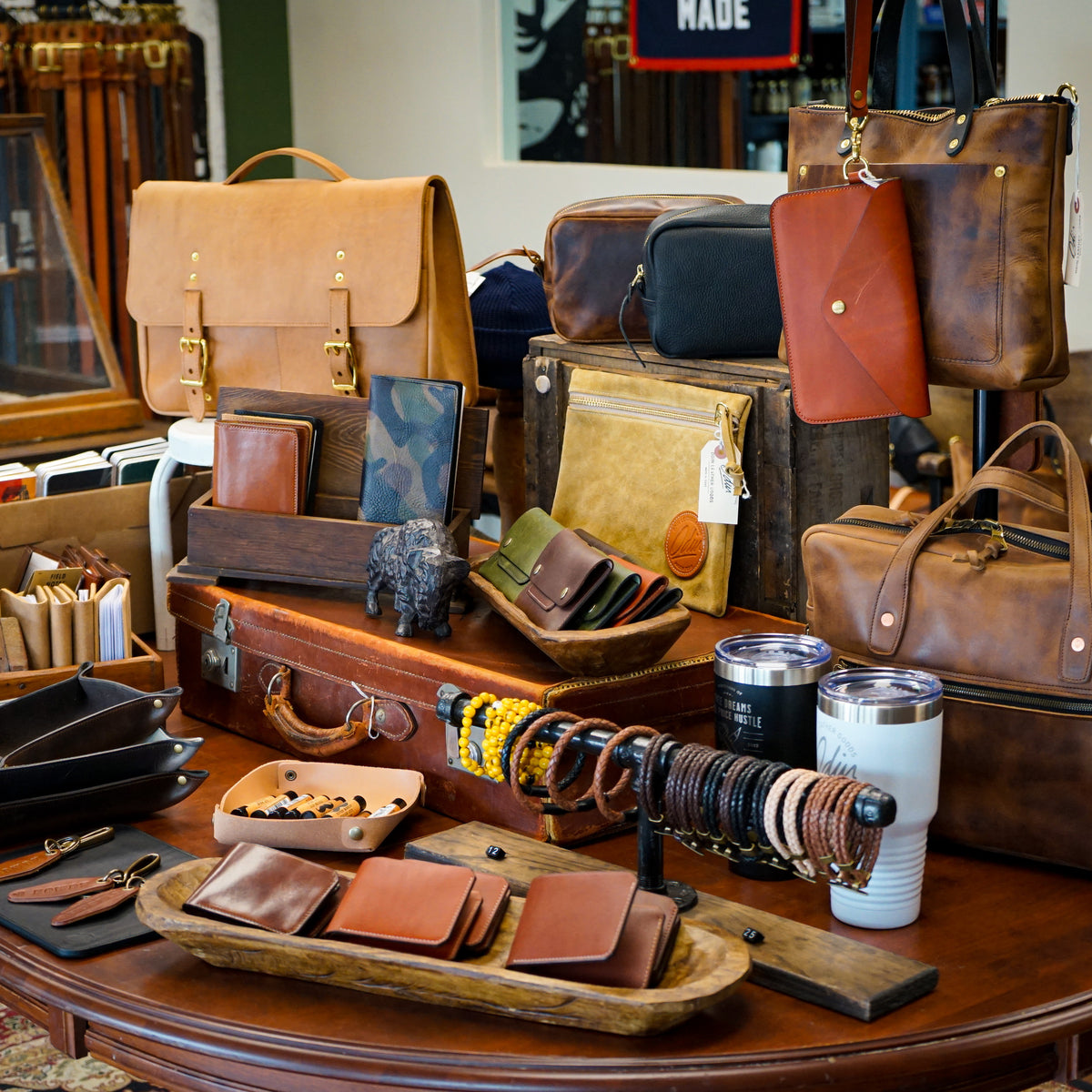 An application scenario or product detail of custom leather shop - Image 4
