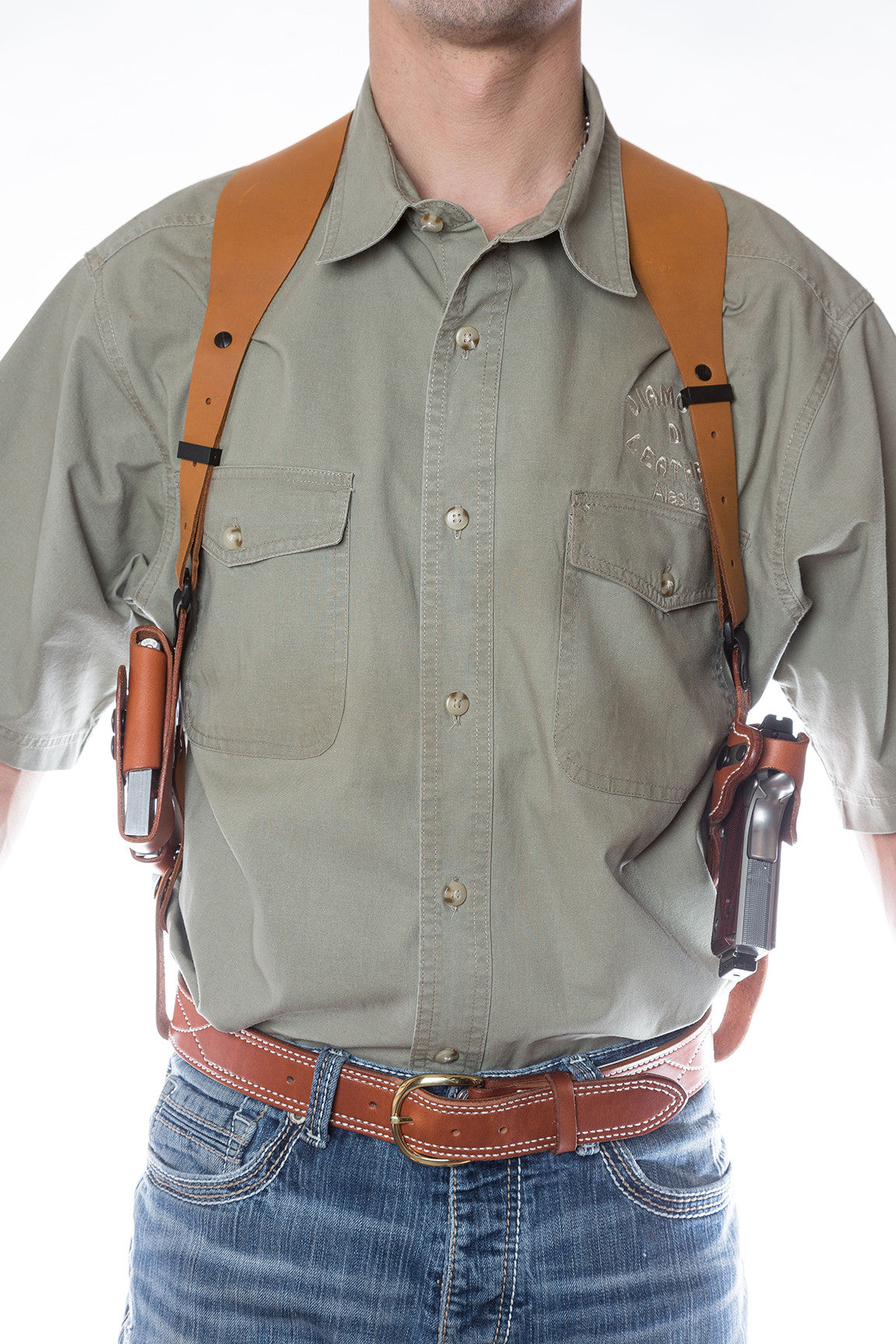 An application scenario or product detail of custom leather shoulder holster - Image 6