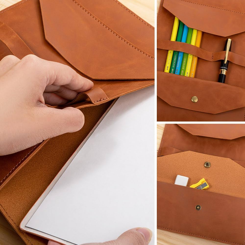 An application scenario or product detail of custom leather sketchbook - Image 6