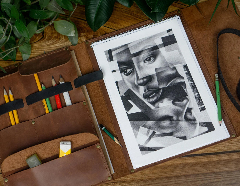 An application scenario or product detail of custom leather sketchbook - Image 7