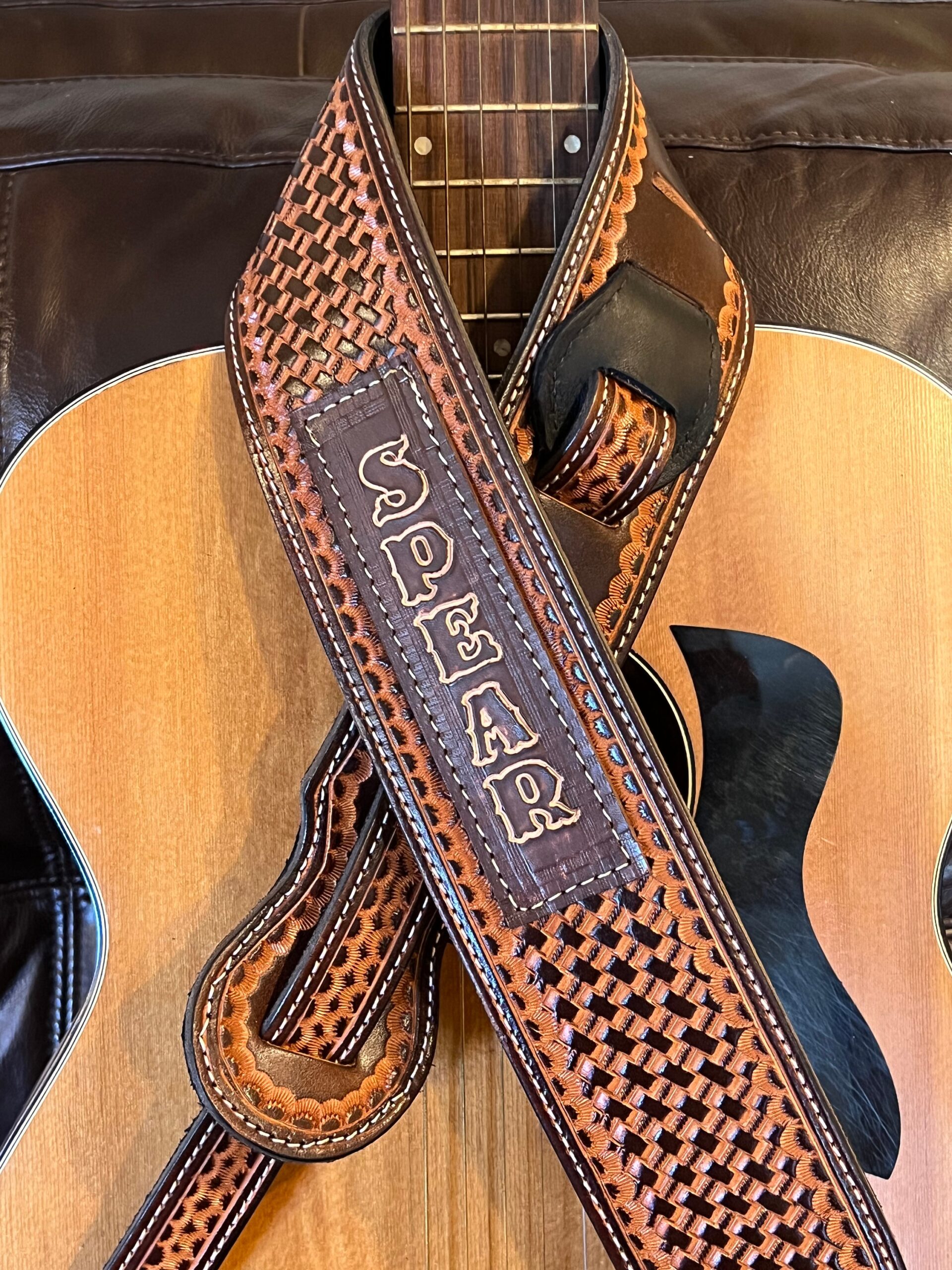 An application scenario or product detail of custom leather straps - Image 1