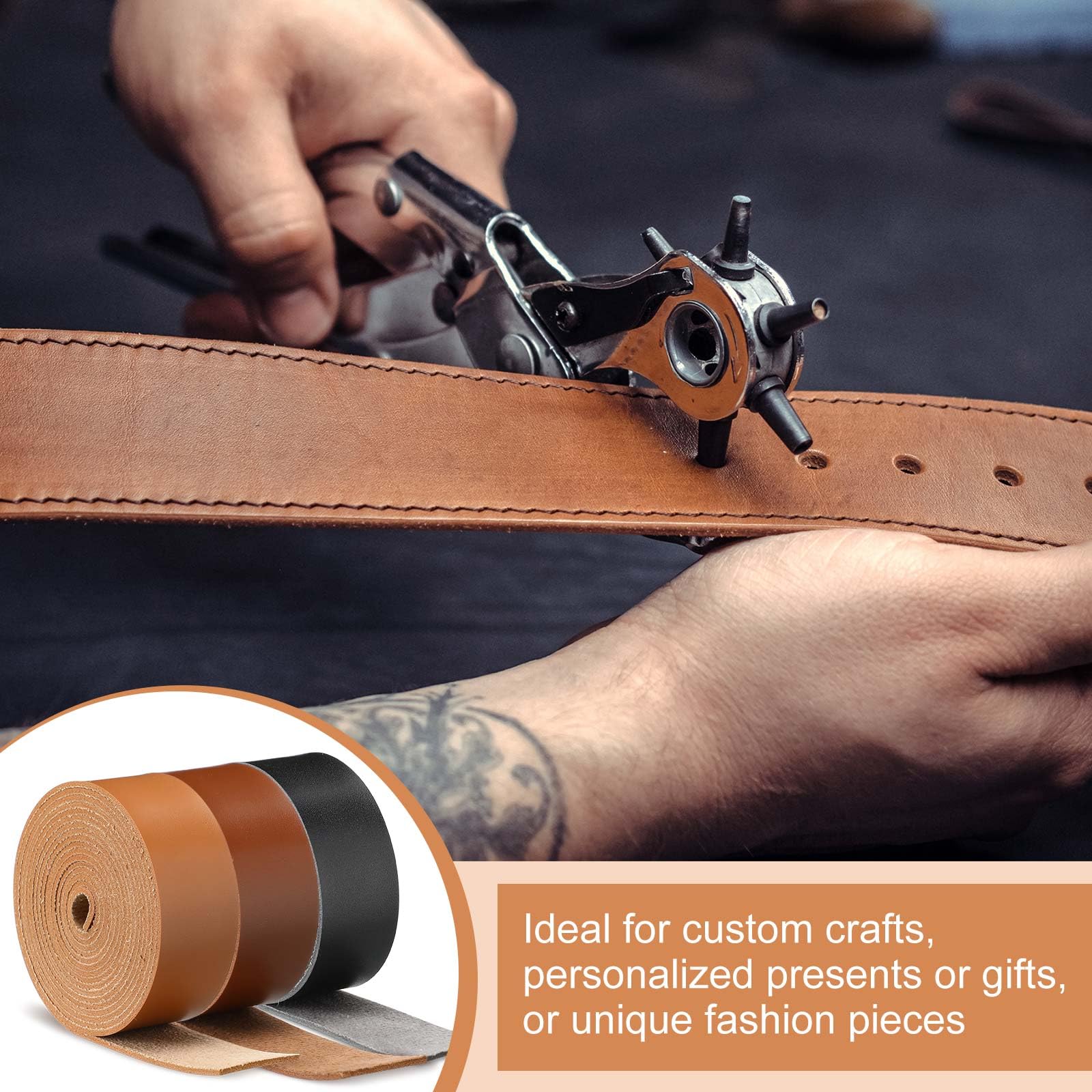 An application scenario or product detail of custom leather straps - Image 2