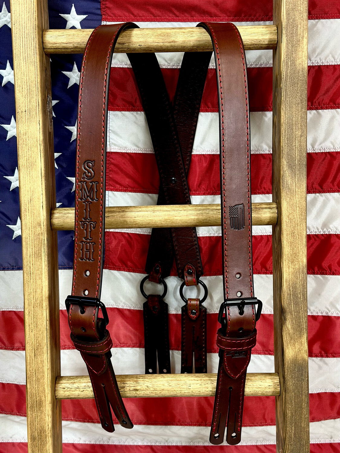 An application scenario or product detail of custom leather suspenders - Image 17