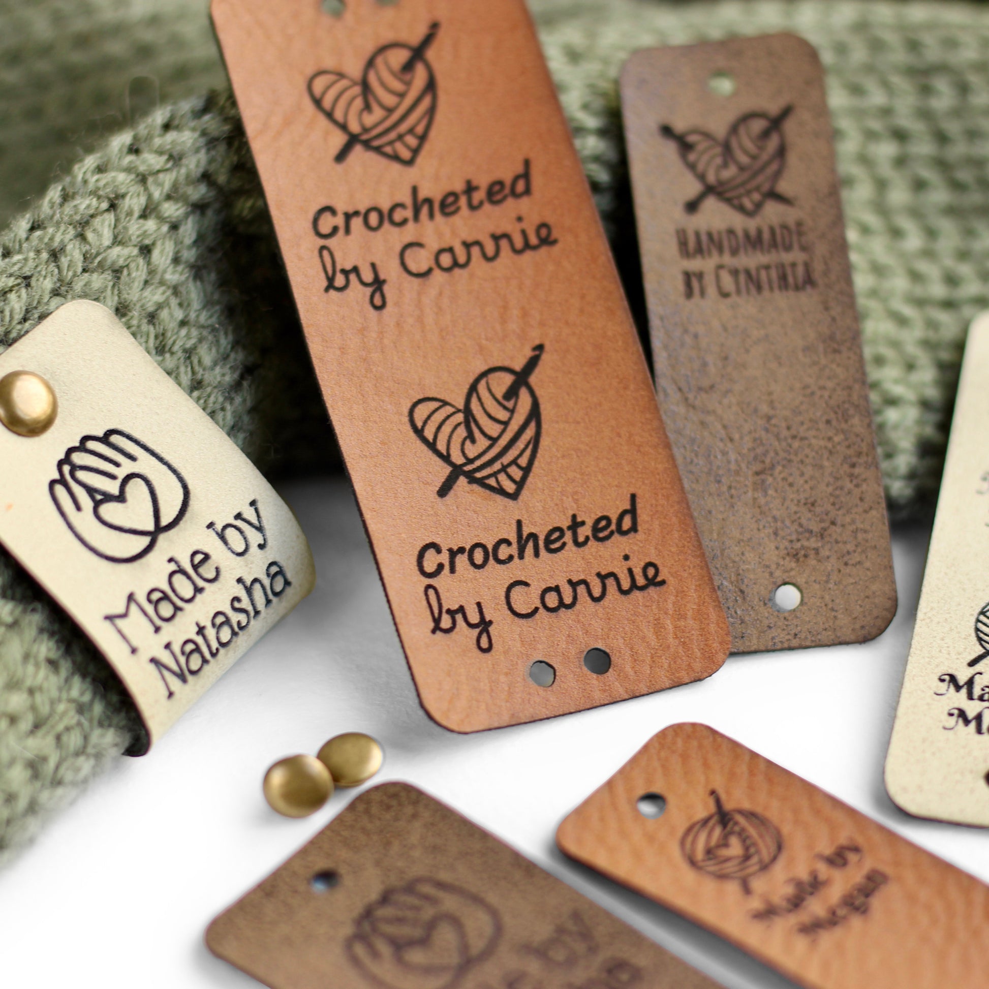 An application scenario or product detail of custom leather tags - Image 12