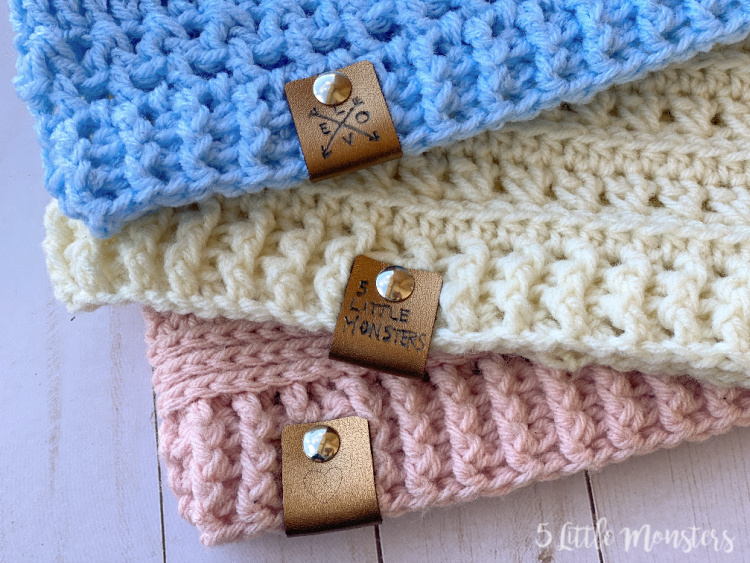 An application scenario or product detail of custom leather tags for crochet - Image 15