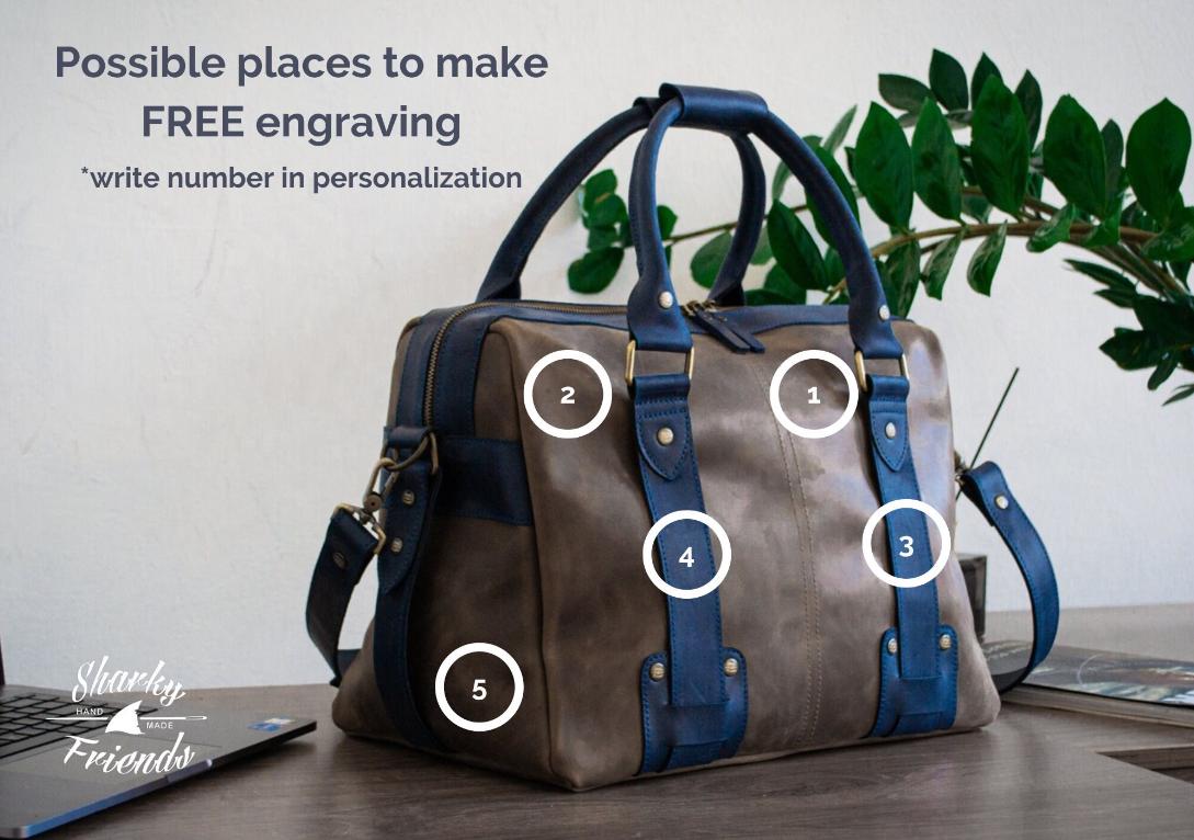 An application scenario or product detail of custom leather travel bags - Image 20