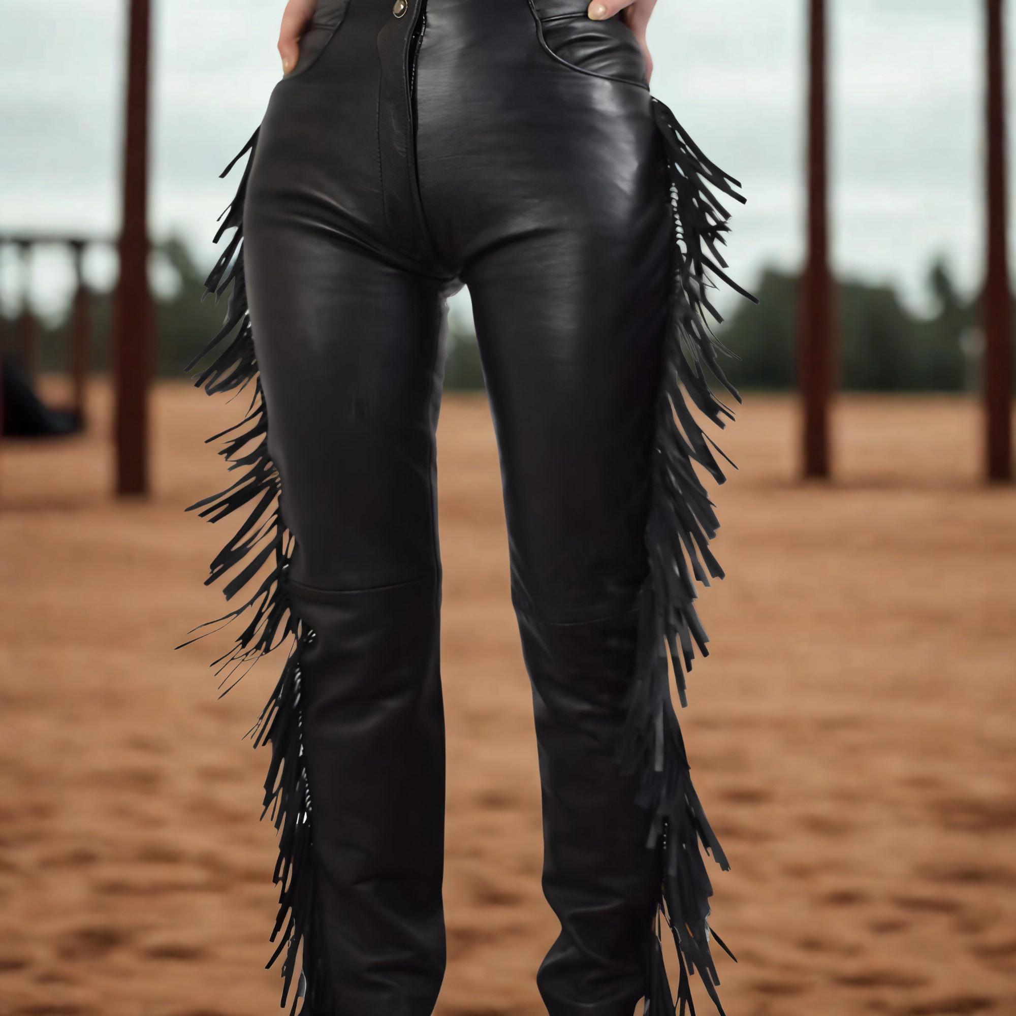 An application scenario or product detail of custom leather trousers - Image 20