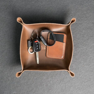 Featured image for the custom leather valet tray guide