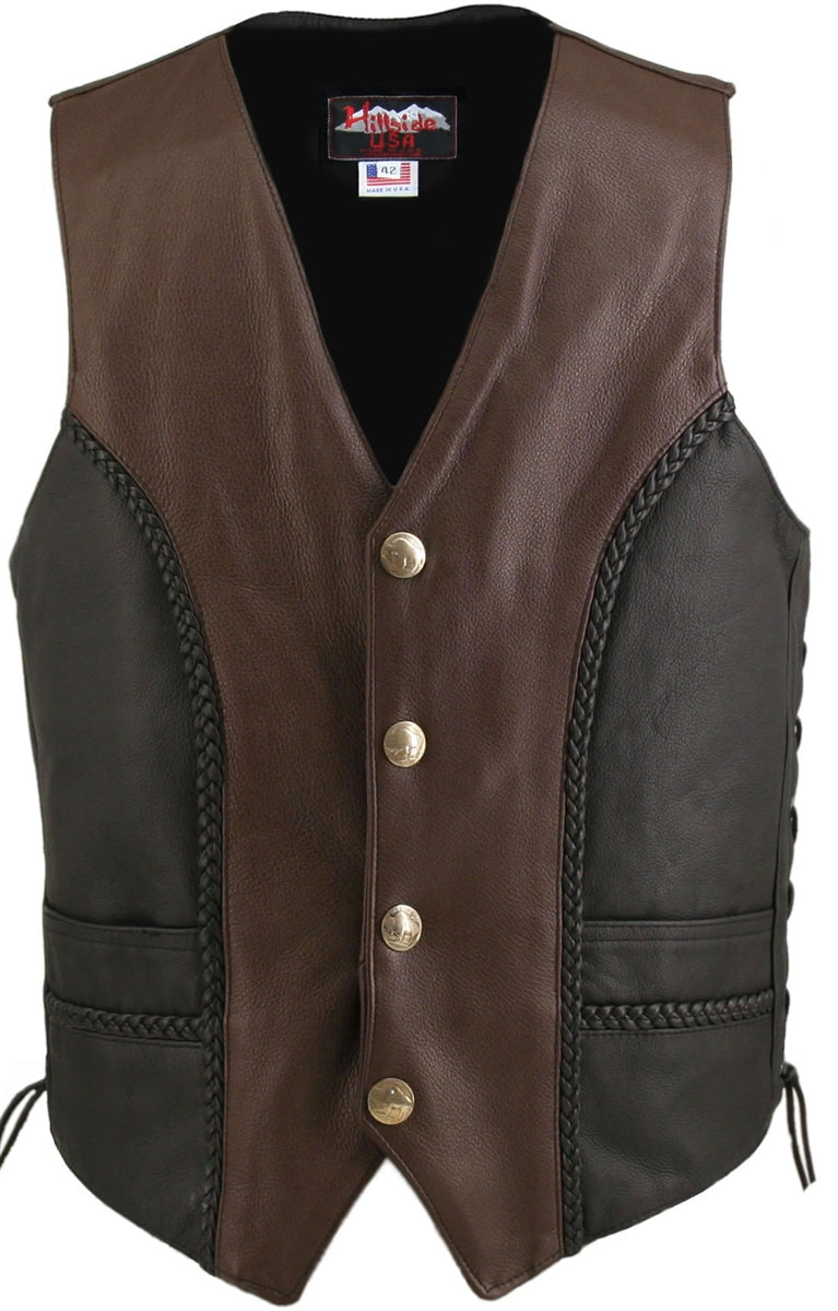 An application scenario or product detail of custom leather vest for men - Image 12