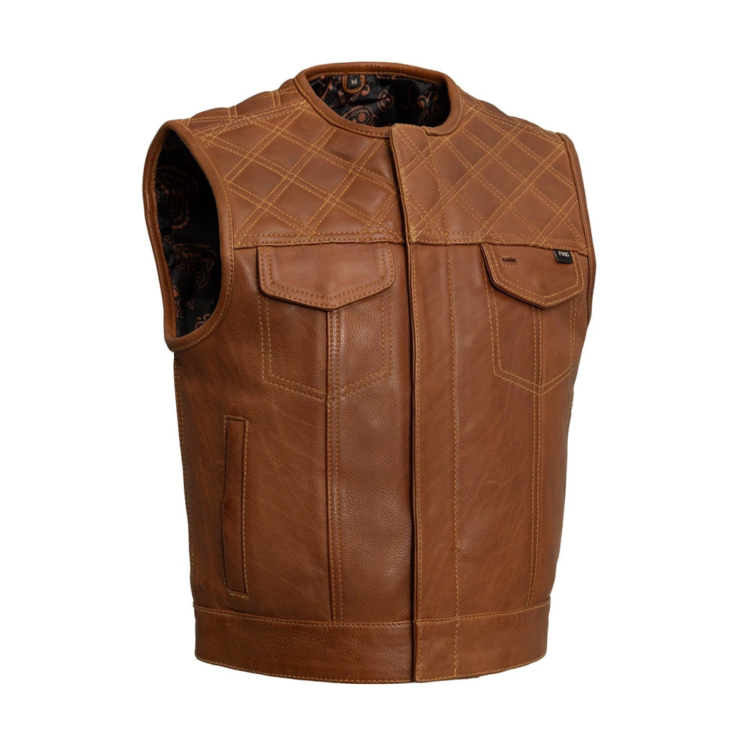 An application scenario or product detail of custom leather vest for men - Image 17