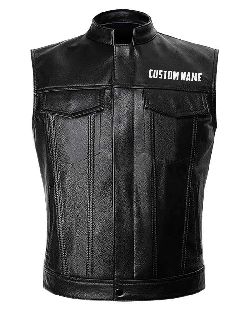 An application scenario or product detail of custom leather vest for men - Image 18