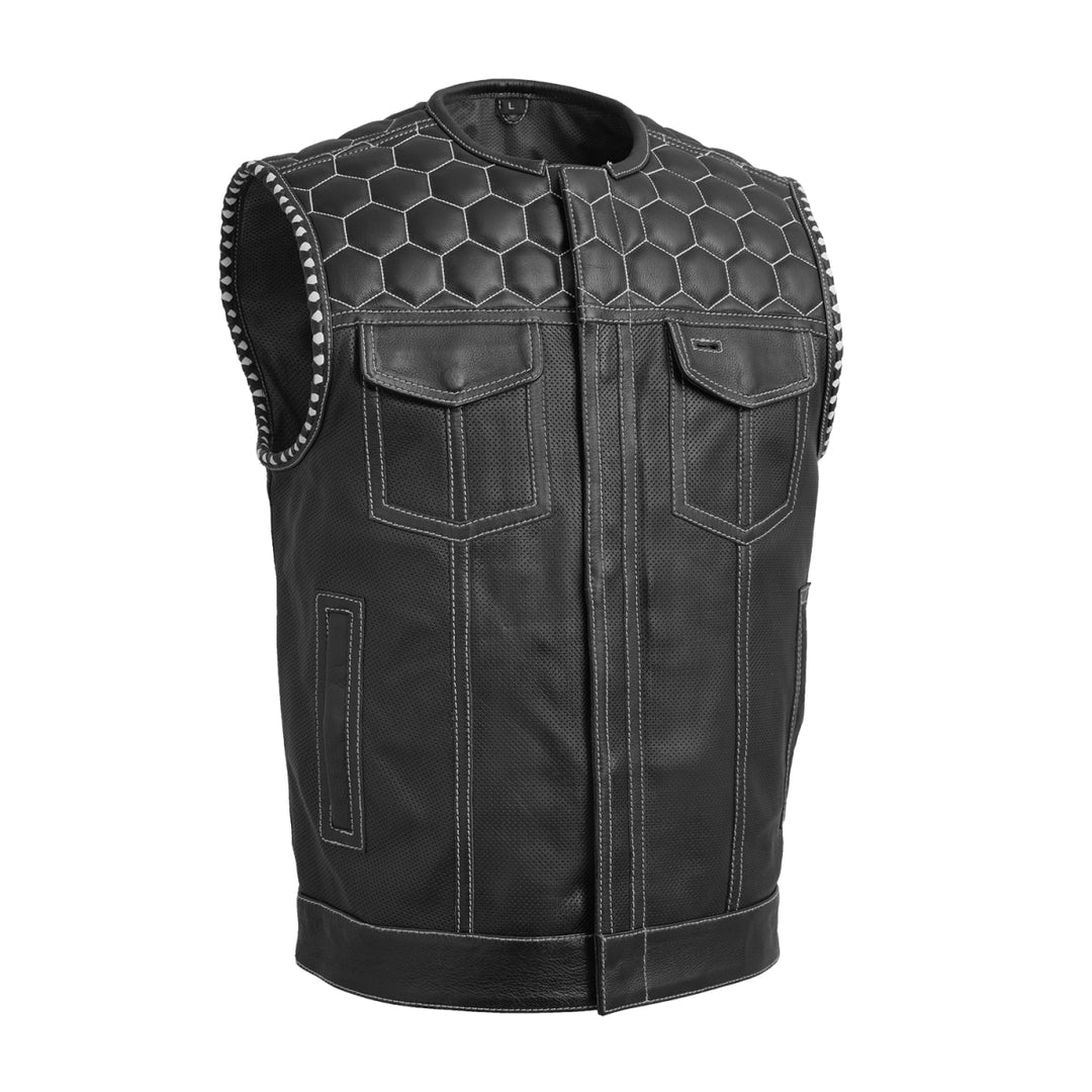 An application scenario or product detail of custom leather vest for men - Image 23