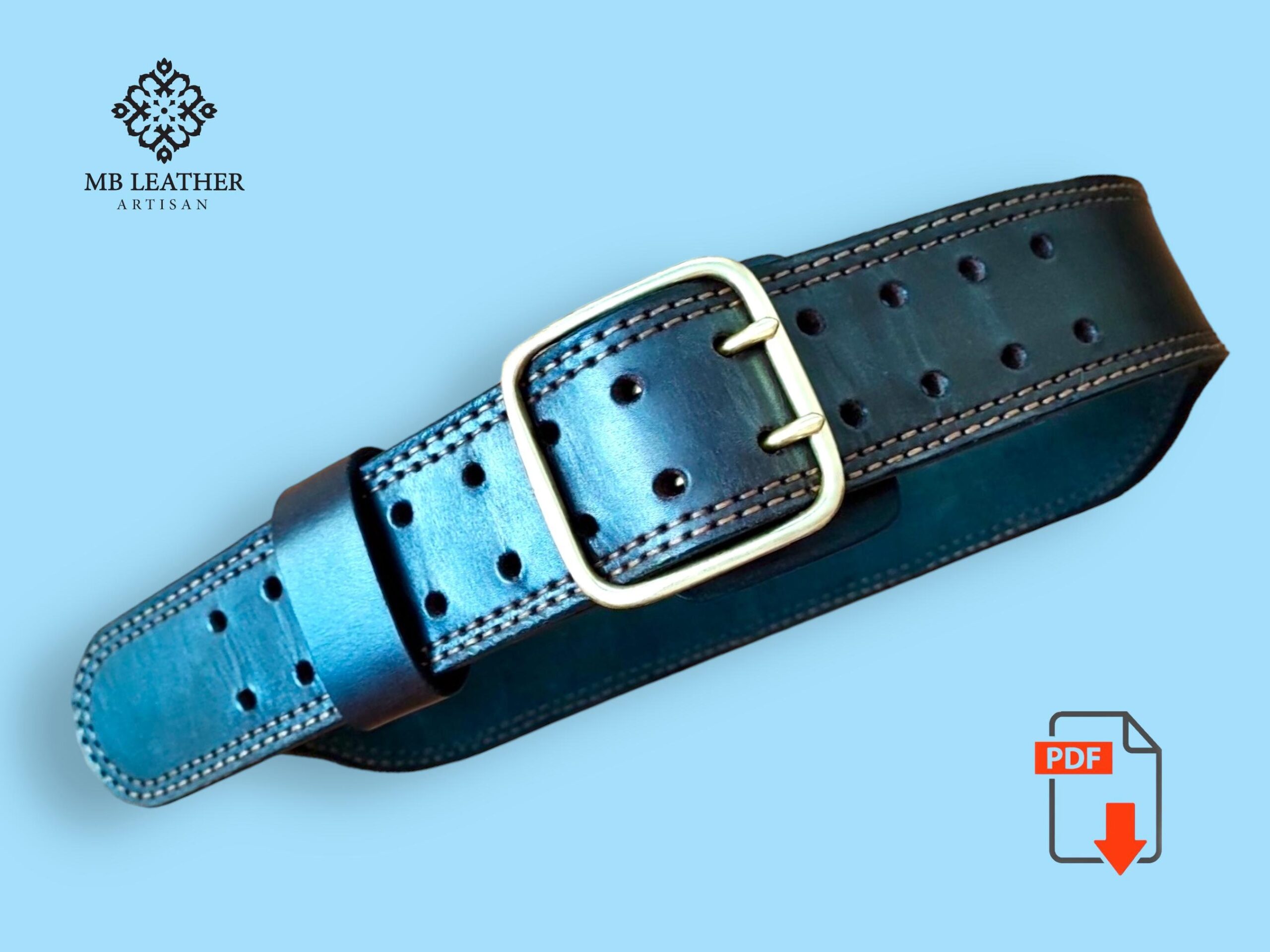 An application scenario or product detail of custom leather weightlifting belt - Image 10
