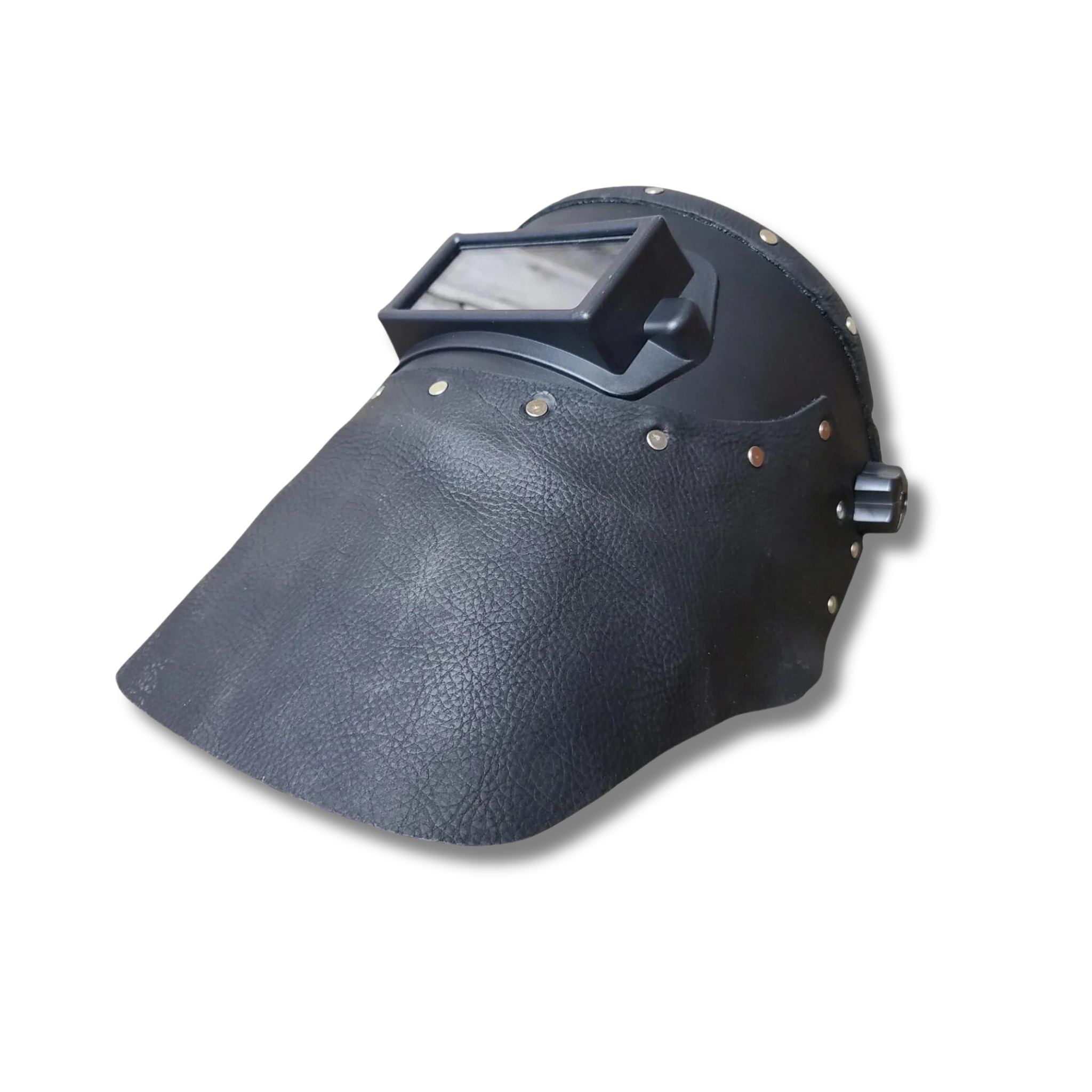 An application scenario or product detail of custom leather welding hoods - Image 1