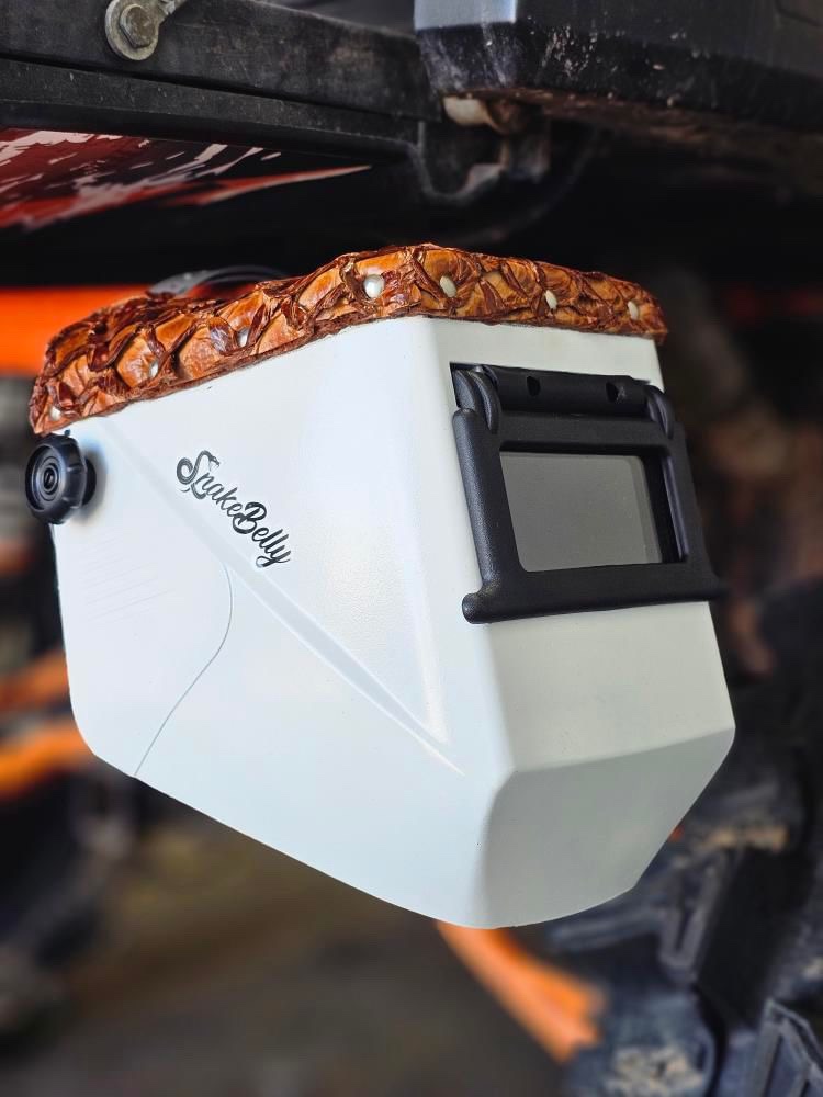 An application scenario or product detail of custom leather welding hoods - Image 16