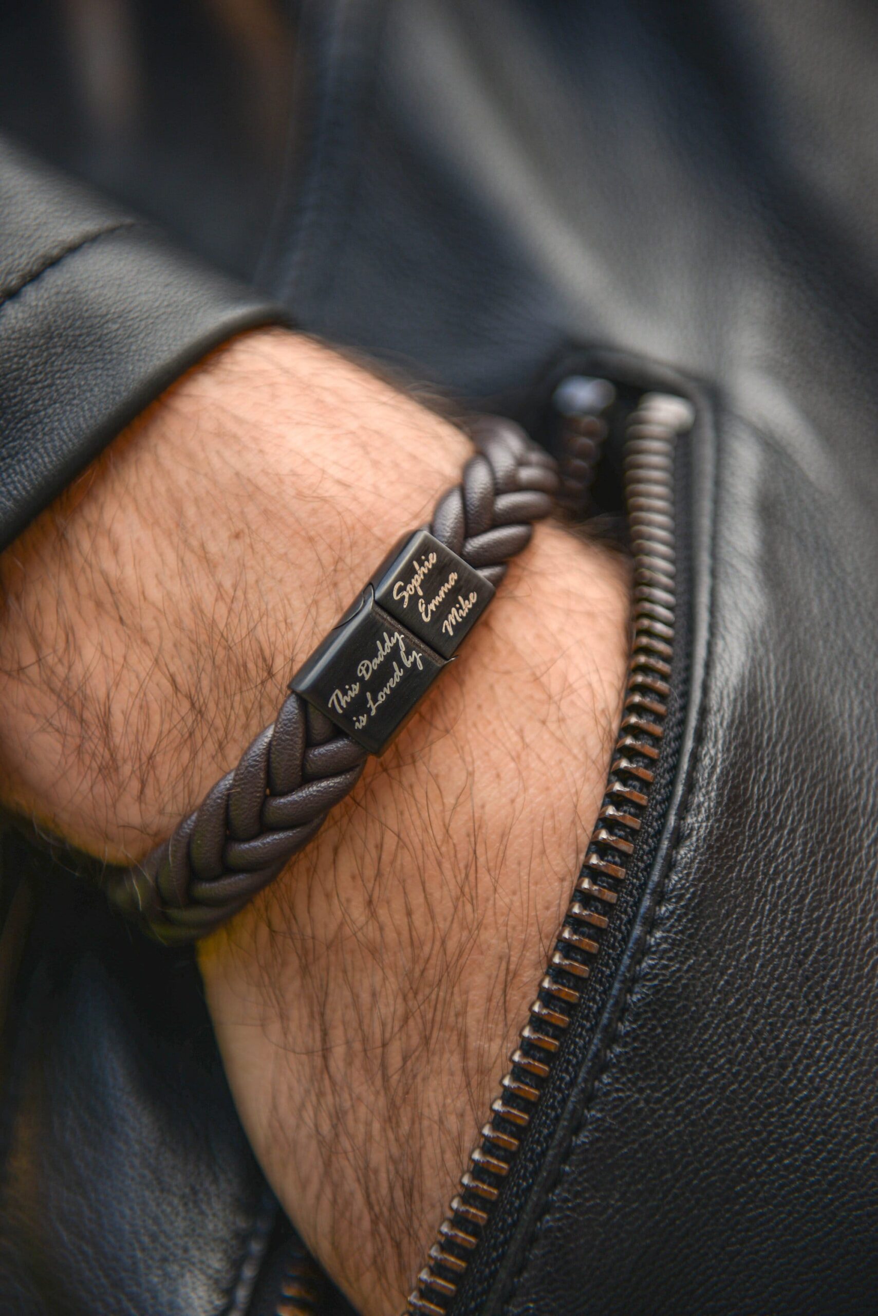 An application scenario or product detail of custom made leather bracelets - Image 10
