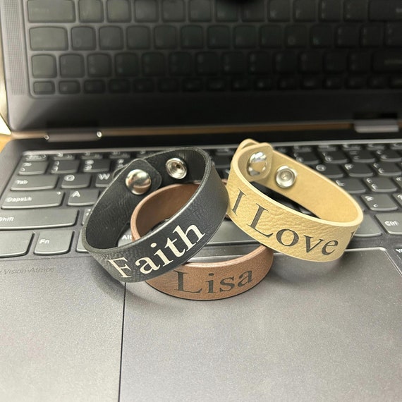 An application scenario or product detail of custom made leather wristbands - Image 1
