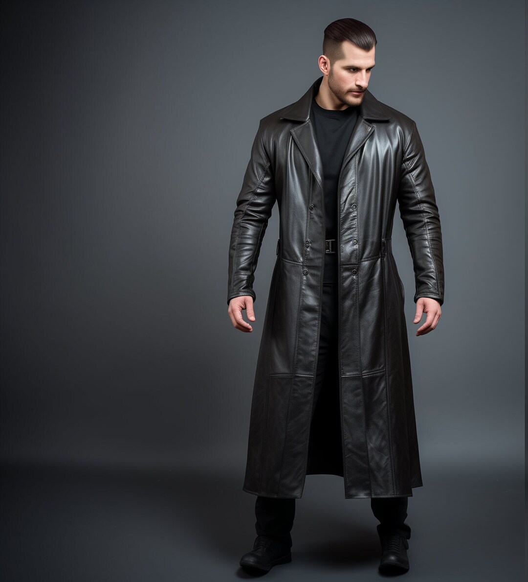 An application scenario or product detail of custom mens leather coats - Image 4