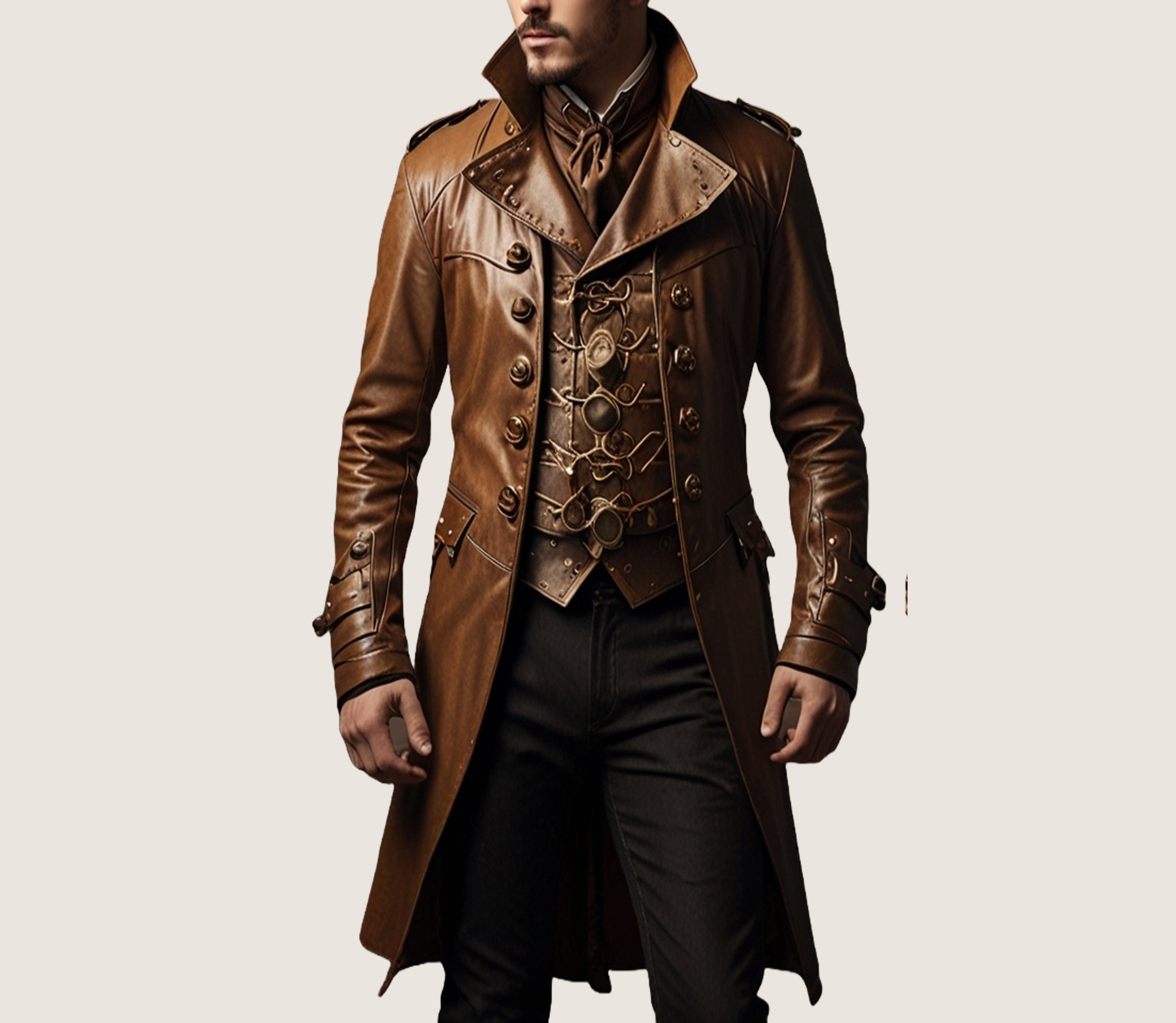 An application scenario or product detail of custom mens leather coats - Image 8