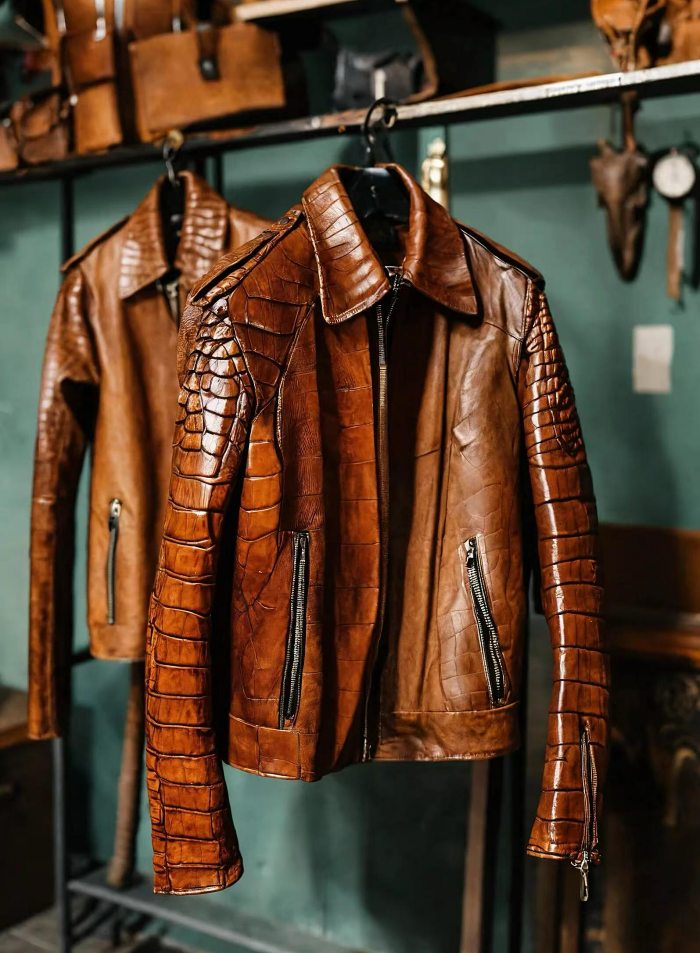 An application scenario or product detail of custom mens leather coats - Image 14