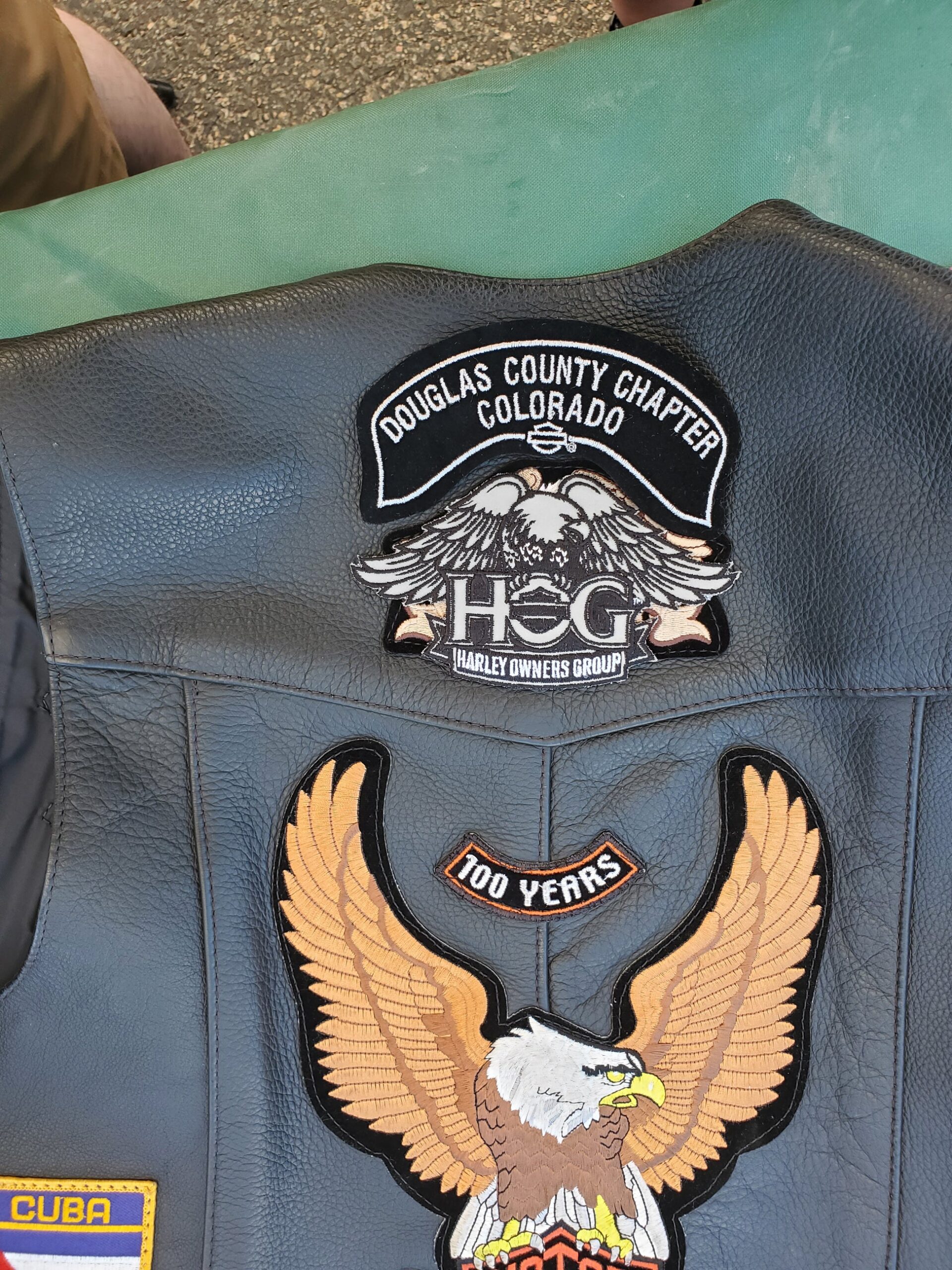 An application scenario or product detail of custom patches for leather vest - Image 4
