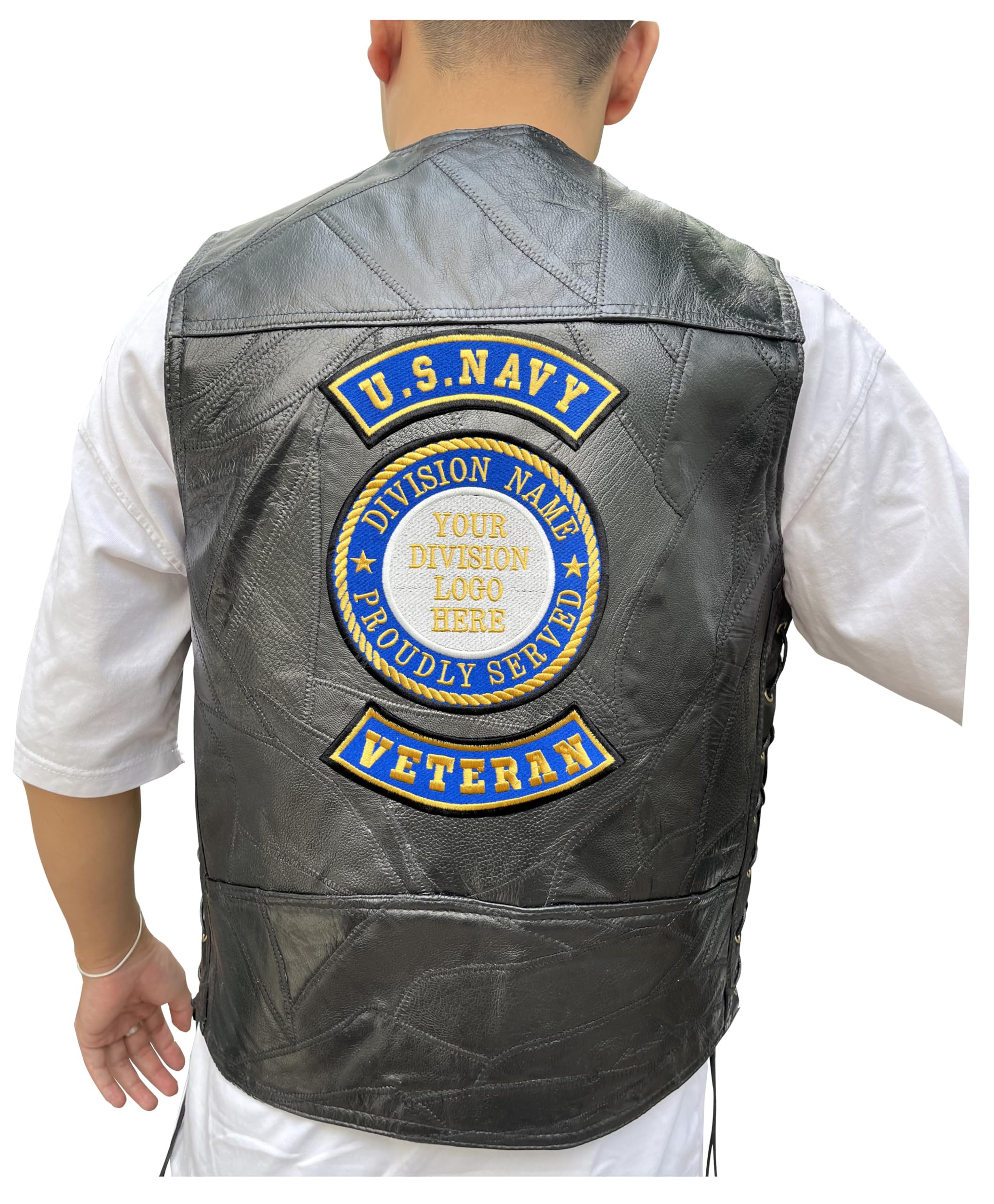 An application scenario or product detail of custom patches for leather vest - Image 9