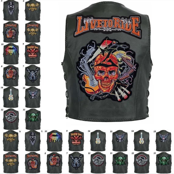 An application scenario or product detail of custom patches for leather vest - Image 15