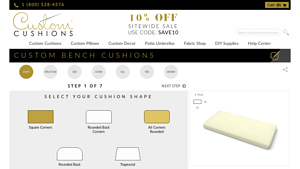 Custom Cushions - Customizable Bench Cushions