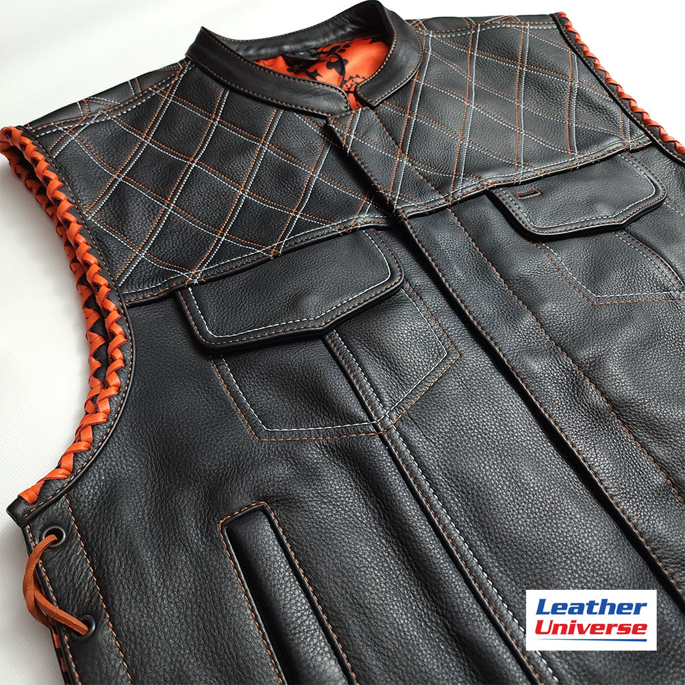 An application scenario or product detail of customize leather vest - Image 7