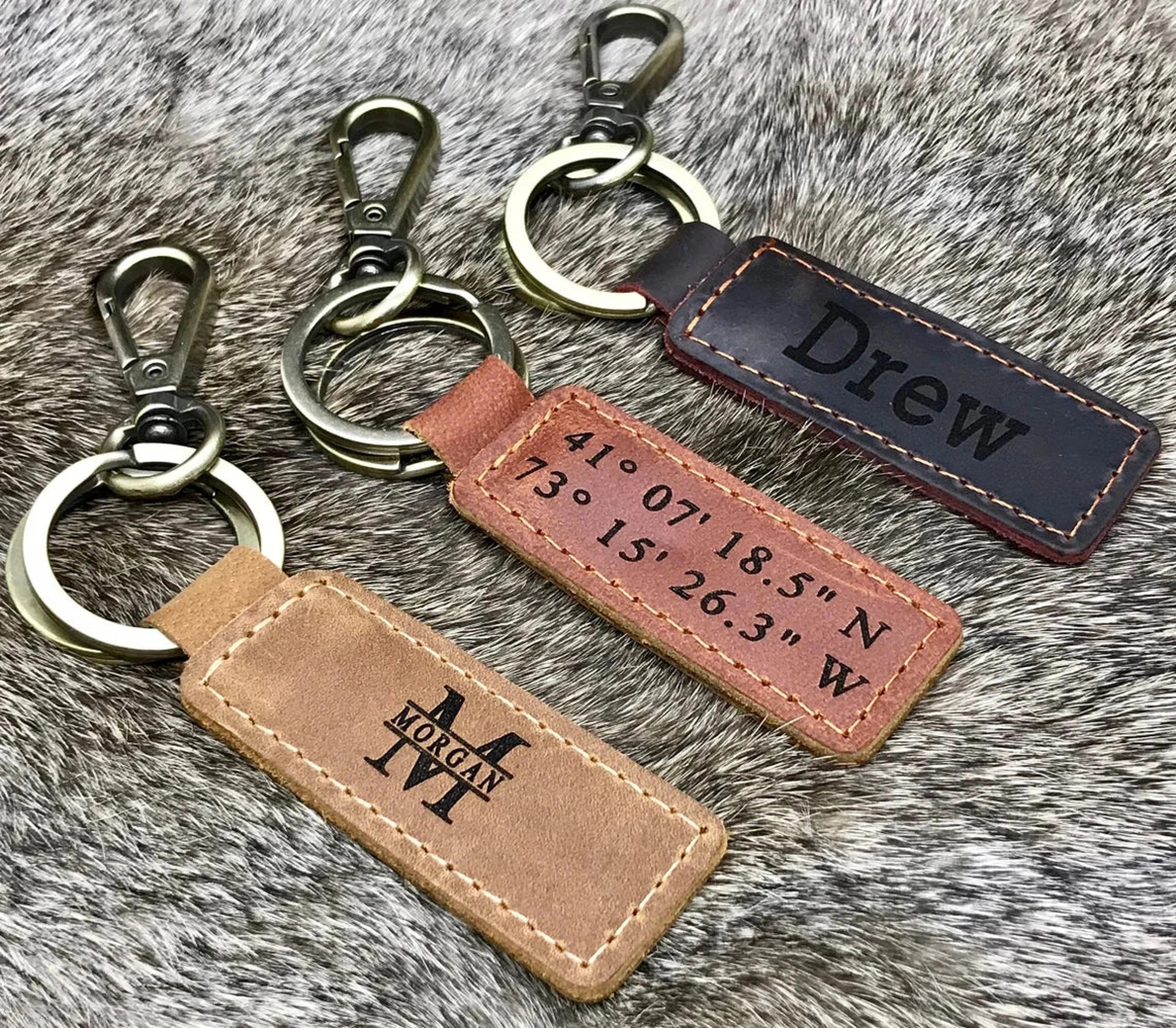 An application scenario or product detail of customized leather keychain - Image 4