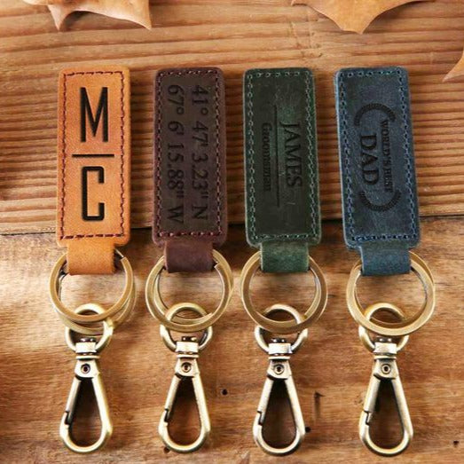 An application scenario or product detail of customized leather keychain - Image 9