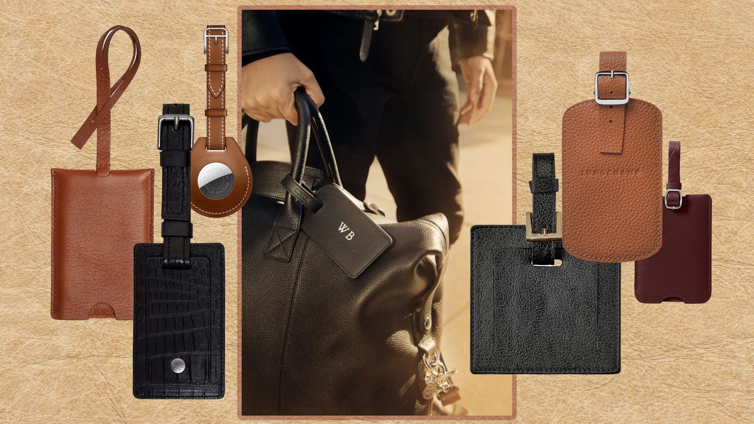 An application scenario or product detail of customized leather luggage tags - Image 17