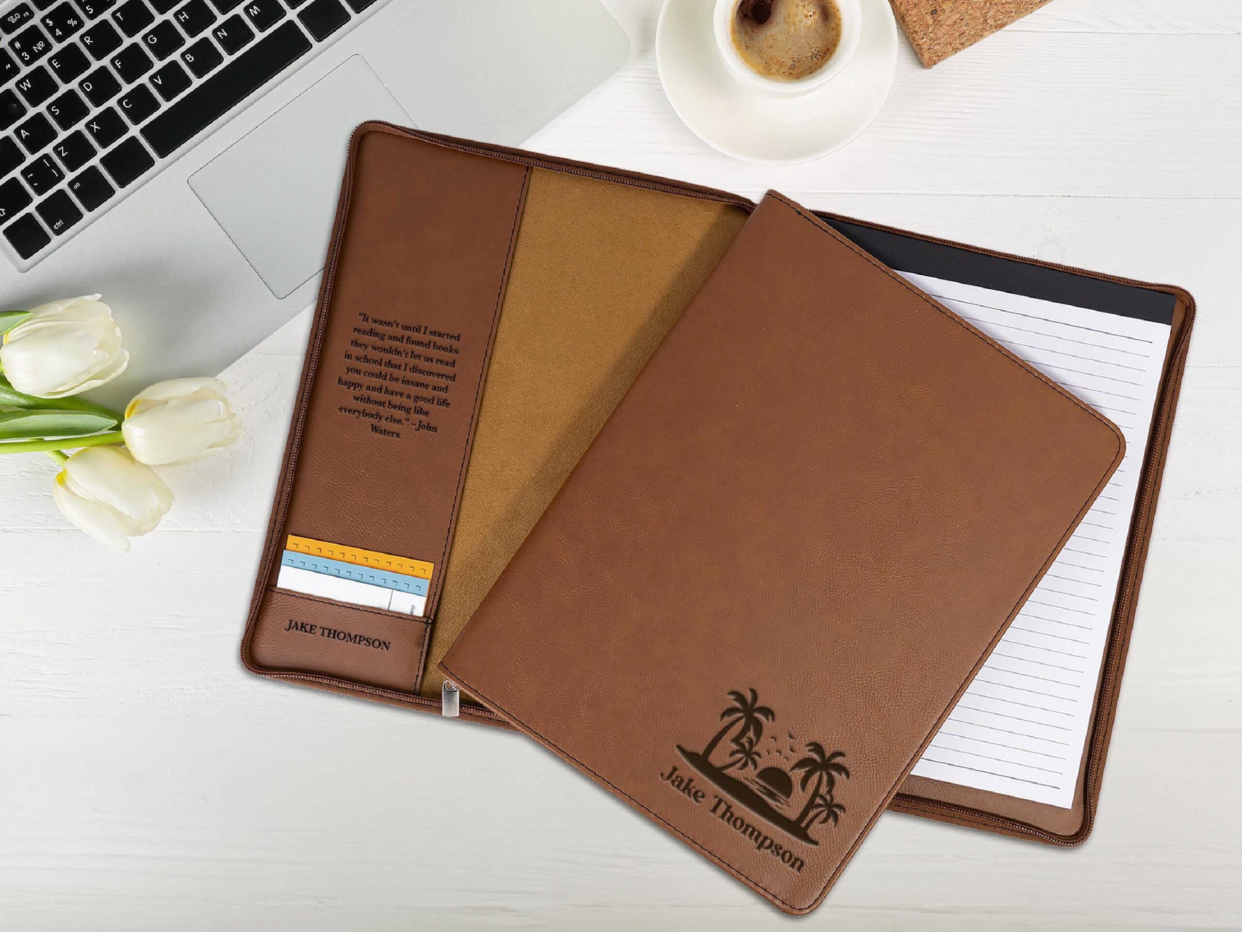 An application scenario or product detail of customized leather portfolio - Image 10
