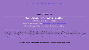 Custom Laser Design - Engraved Leather Products