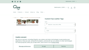 CutPie - Custom Foldable Leather Tags
