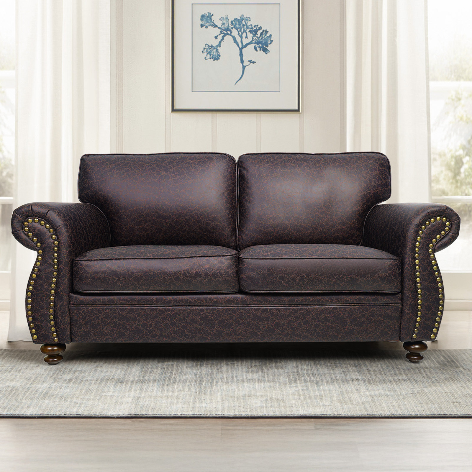 An application scenario or product detail of deals on faux leather loveseats - Image 9