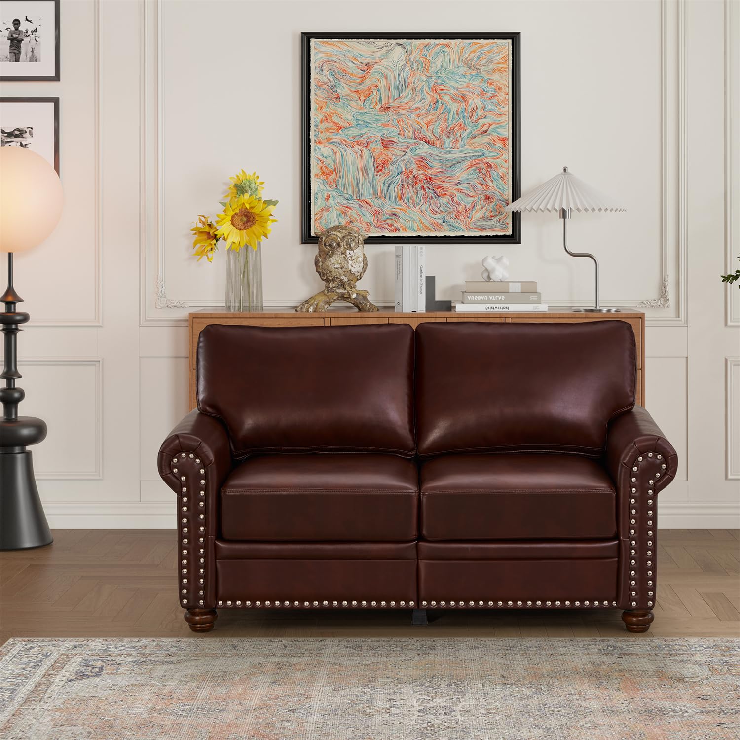 An application scenario or product detail of deals on faux leather loveseats - Image 14