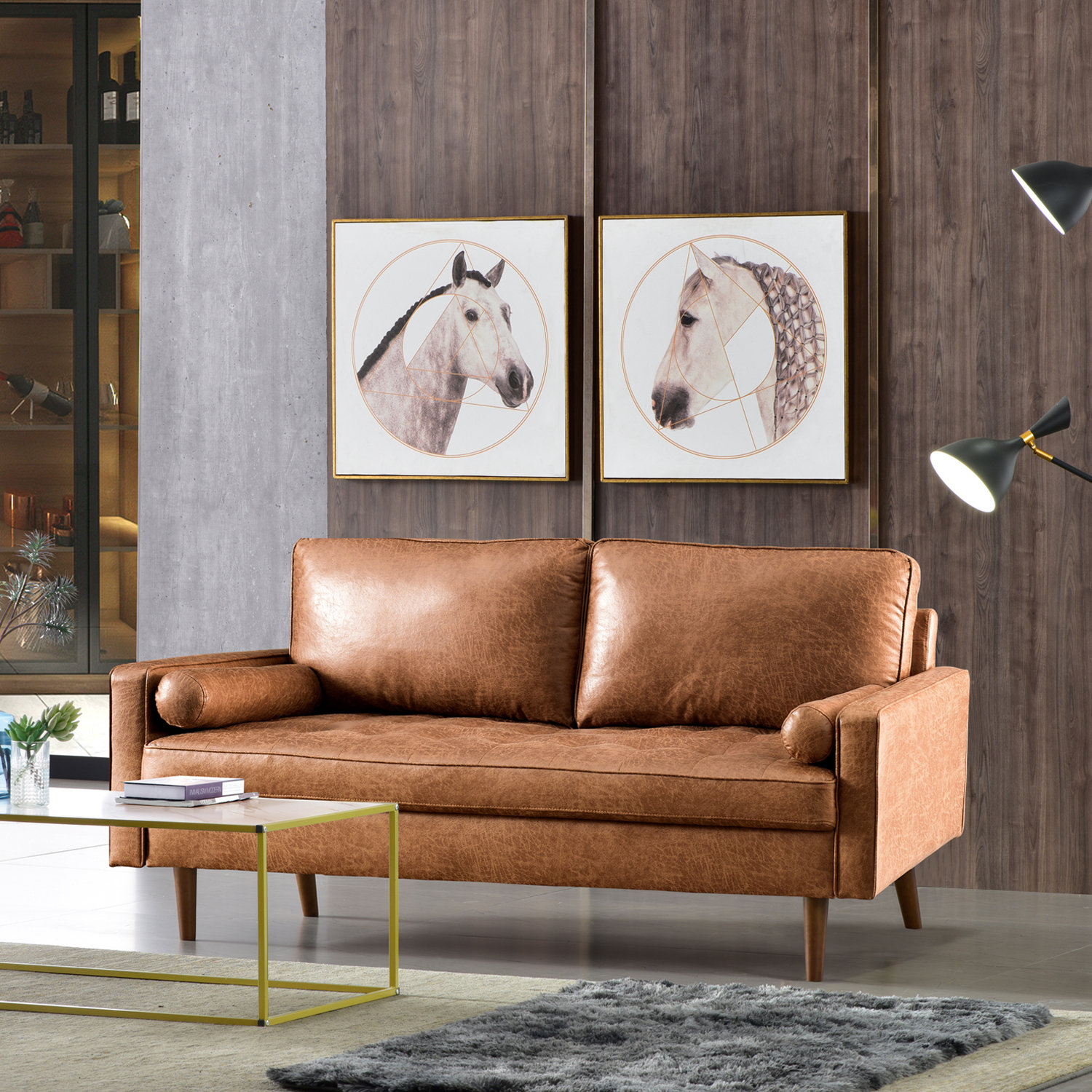 An application scenario or product detail of deals on faux leather loveseats - Image 23