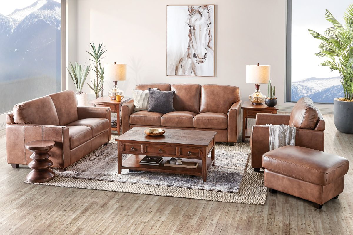 An application scenario or product detail of deals on leather loveseats - Image 3