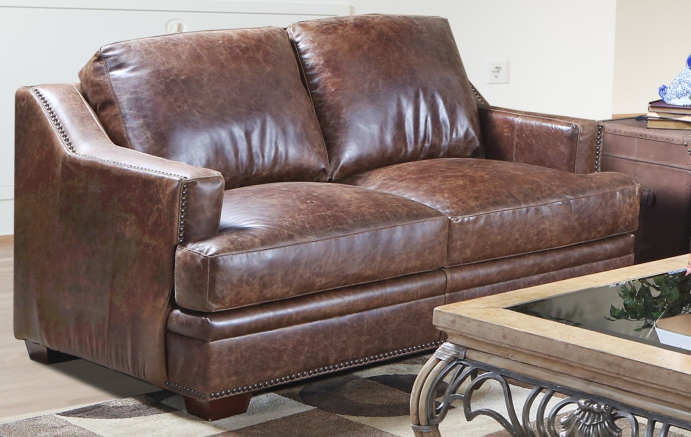 An application scenario or product detail of deals on leather loveseats - Image 9