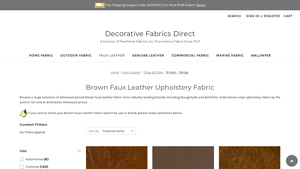 Naugahyde - Brown Faux Leather Upholstery Vinyl