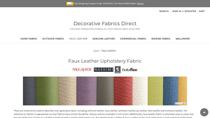 Decorative Fabrics Direct - PU Leather & Faux Leather