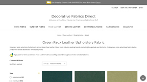 Naugahyde - Green Faux Leather Upholstery Vinyl
